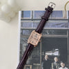 Leisure Female Student Watch With Alloy Case And Ordinary Glass Mirror Square Dial