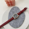 Leisure Female Student Watch With Alloy Case And Ordinary Glass Mirror Square Dial