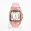 Leisure Female Watch Set With Alloy Case Genuine Leather Strap And Round Dial