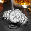 Leisure Hightech Alloy Band Quartz Watch With Round Dial For Men