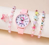 Leisure Luminous Unicorn Alloy And Silicone Electronic Watch With Stainless Steel Clasp And Round Dial