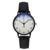 Leisure Luminous Waterproof Quartz Watch For Women Alloy Case Imitation Leather Strap Round Dial