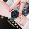Leisure Luminous Waterproof Quartz Watch For Women Alloy Case Imitation Leather Strap Round Dial