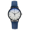 Leisure Luminous Waterproof Quartz Watch For Women Alloy Case Imitation Leather Strap Round Dial