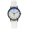 Leisure Luminous Waterproof Quartz Watch For Women Alloy Case Imitation Leather Strap Round Dial