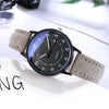 Leisure Luminous Waterproof Quartz Watch For Women Alloy Case Imitation Leather Strap Round Dial