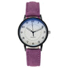 Leisure Luminous Waterproof Quartz Watch For Women Alloy Case Imitation Leather Strap Round Dial