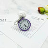 Leisure Plastic Pocket Keychain Watch With Round Dial And Spiral Crown For Students And Nurses
