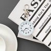 Leisure Plastic Pocket Keychain Watch With Round Dial And Spiral Crown For Students And Nurses