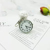Leisure Plastic Pocket Keychain Watch With Round Dial And Spiral Crown For Students And Nurses