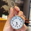 Leisure Plastic Pocket Keychain Watch With Round Dial And Spiral Crown For Students And Nurses