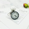 Leisure Plastic Pocket Keychain Watch With Round Dial And Spiral Crown For Students And Nurses
