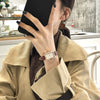 Leisure Quartz Belt Watch For Female Middle School Students Alloy Case Pu Strap Rectangle Dial