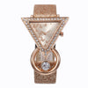 Leisure Quartz Watch And Pearl Butterfly Bracelet Suit Alloy Material Round Dial For Female