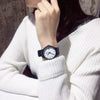 Leisure Quartz Watch For Female Middle School Students Alloy Case Silicone Strap Stainless Steel Clasp Round Dial Ordinary Glass Mirror