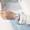 Leisure Quartz Watch For Female Middle School Students Alloy Case Silicone Strap Stainless Steel Clasp Round Dial Ordinary Glass Mirror