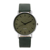 Leisure Retro Couple Quartz Watch Alloy Case Imitation Leather Strap Stainless Steel Clasp Round Dial