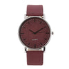 Leisure Retro Couple Quartz Watch Alloy Case Imitation Leather Strap Stainless Steel Clasp Round Dial