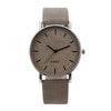Leisure Retro Couple Quartz Watch Alloy Case Imitation Leather Strap Stainless Steel Clasp Round Dial