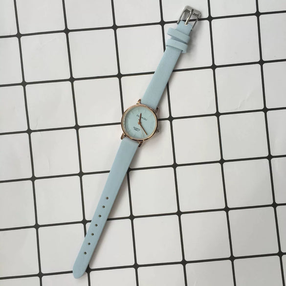 Leisure Retro Round Quartz Women's Watch With Alloy Case Imitation Leather Strap And Stainless Steel Clasp