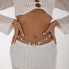 Leisure Shell Imitation Pearl Starfish Conch Pendant Waist Body Chain With Iron Chain Alloy