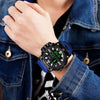 Leisure Sports Electronic Watch Alloy Case And Strap Round Dial Ordinary Glass Mirror