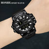 Leisure Sports Electronic Watch Alloy Case And Strap Round Dial Ordinary Glass Mirror
