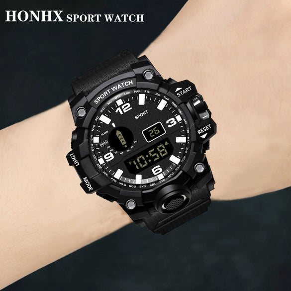 Leisure Sports Electronic Watch Alloy Case And Strap Round Dial Ordinary Glass Mirror