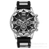 Leisure Sports Watch Alloy Case Plastic Strap Round Dial