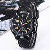Leisure Sports Watch Plastic Case Silicone Strap Iron Clasp Round Dial