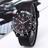 Leisure Sports Watch Plastic Case Silicone Strap Iron Clasp Round Dial
