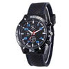 Leisure Sports Watch Plastic Case Silicone Strap Iron Clasp Round Dial