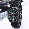 Leisure Sports Watch Plastic Case Silicone Strap Iron Clasp Round Dial