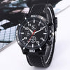 Leisure Sports Watch Plastic Case Silicone Strap Iron Clasp Round Dial