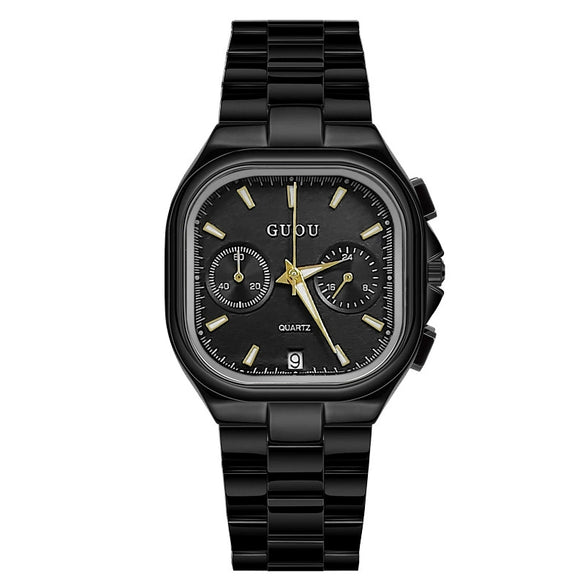 Leisure Square Alloy Strap Quartz Watch For Female With Mineral Strengthened Glass Mirror And Stainless Steel Clasp