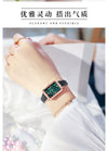 Leisure Square Alloy Women's Watch In Peacock Green