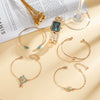 Leisure Square Hollow Strap Alloy Bracelet For Female