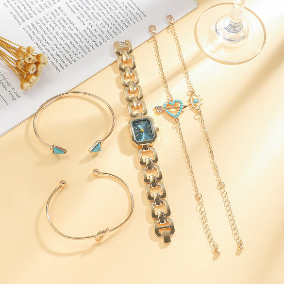 Leisure Square Hollow Strap Alloy Bracelet For Female