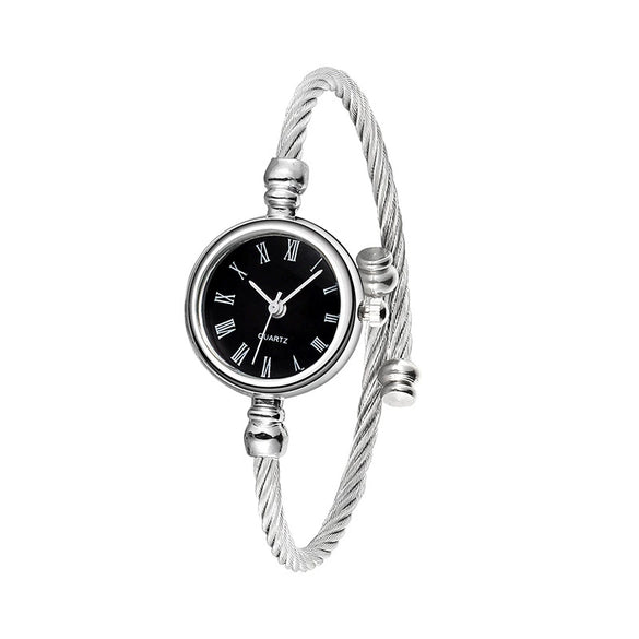 Leisure Student Quartz Watch With Stainless Steel Band And Alloy Case Round Dial