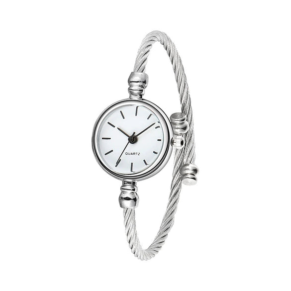 Leisure Student Quartz Watch With Stainless Steel Band And Alloy Case Round Dial