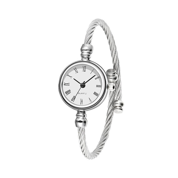 Leisure Student Quartz Watch With Stainless Steel Band And Alloy Case Round Dial