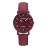 Leisure Style Alloy Case Canvas Strap Round Dial Women's Watch