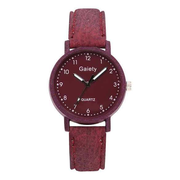 Leisure Style Alloy Case Canvas Strap Round Dial Women's Watch