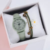 Leisure Style Alloy Case Canvas Strap Round Dial Women's Watch