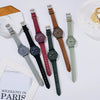 Leisure Style Alloy Case Canvas Strap Round Dial Women's Watch