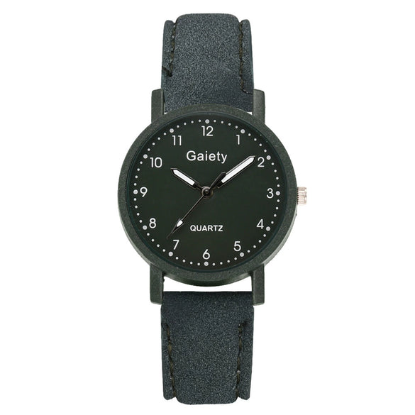 Leisure Style Alloy Case Canvas Strap Round Dial Women's Watch