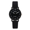 Leisure Style Alloy Case Canvas Strap Round Dial Women's Watch