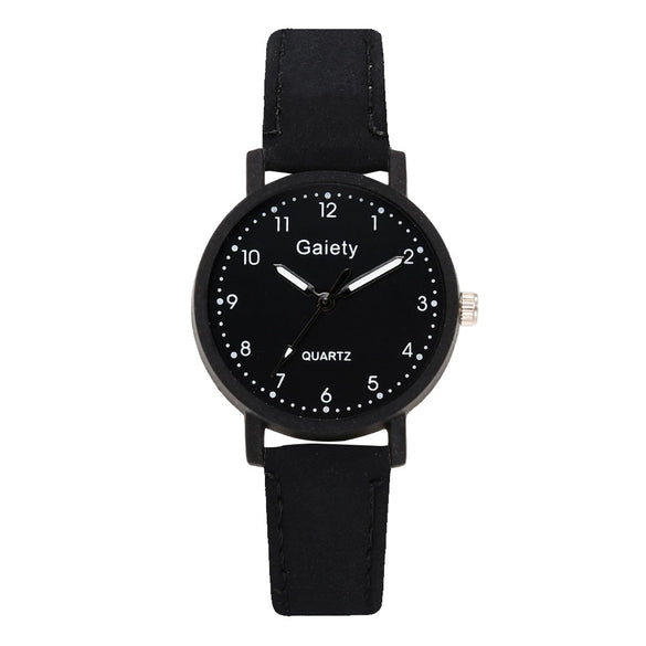 Leisure Style Alloy Case Canvas Strap Round Dial Women's Watch