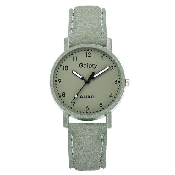 Leisure Style Alloy Case Canvas Strap Round Dial Women's Watch