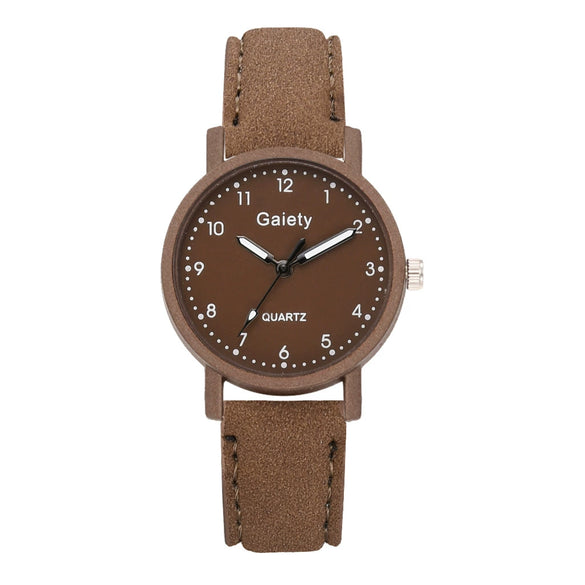 Leisure Style Alloy Case Canvas Strap Round Dial Women's Watch